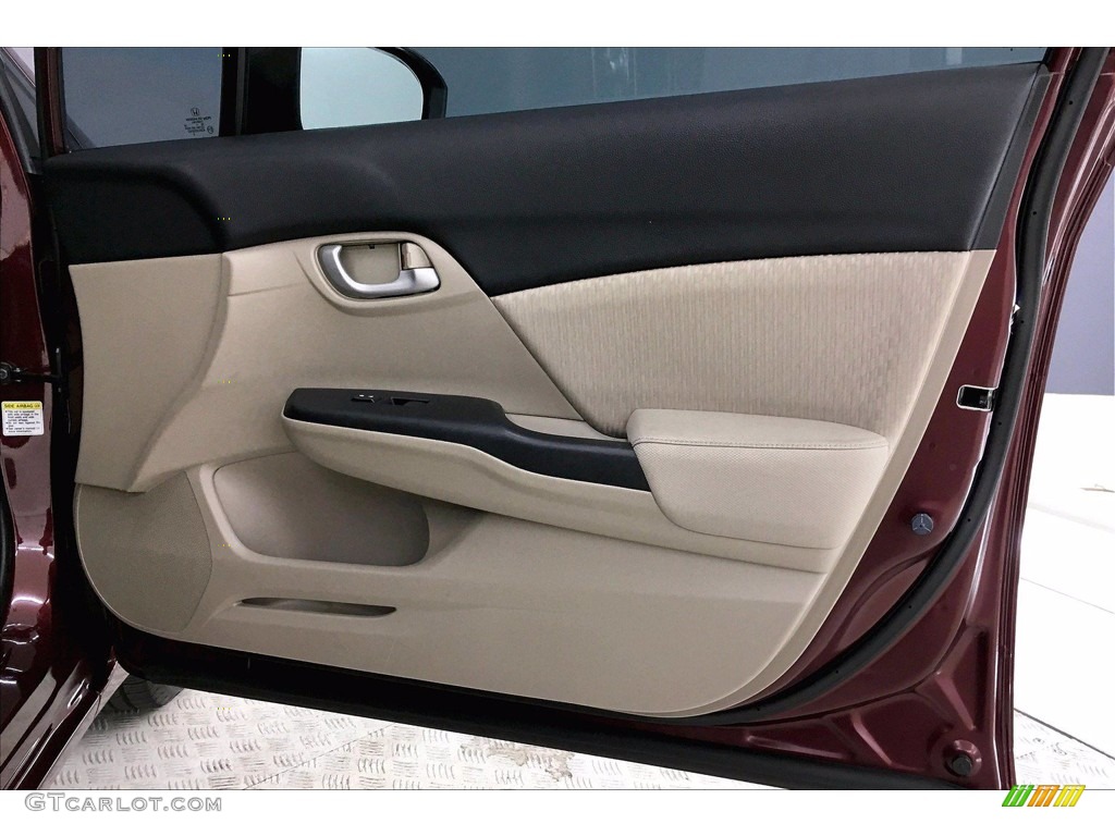 2014 Civic LX Sedan - Crimson Pearl / Gray photo #24