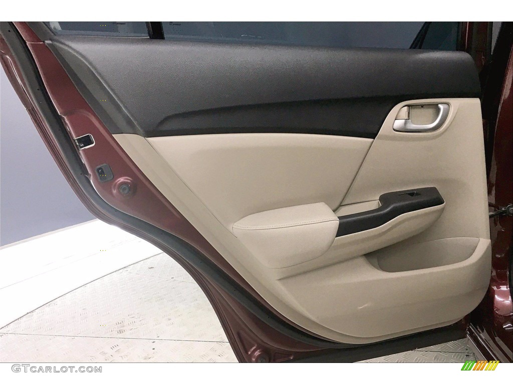 2014 Civic LX Sedan - Crimson Pearl / Gray photo #25
