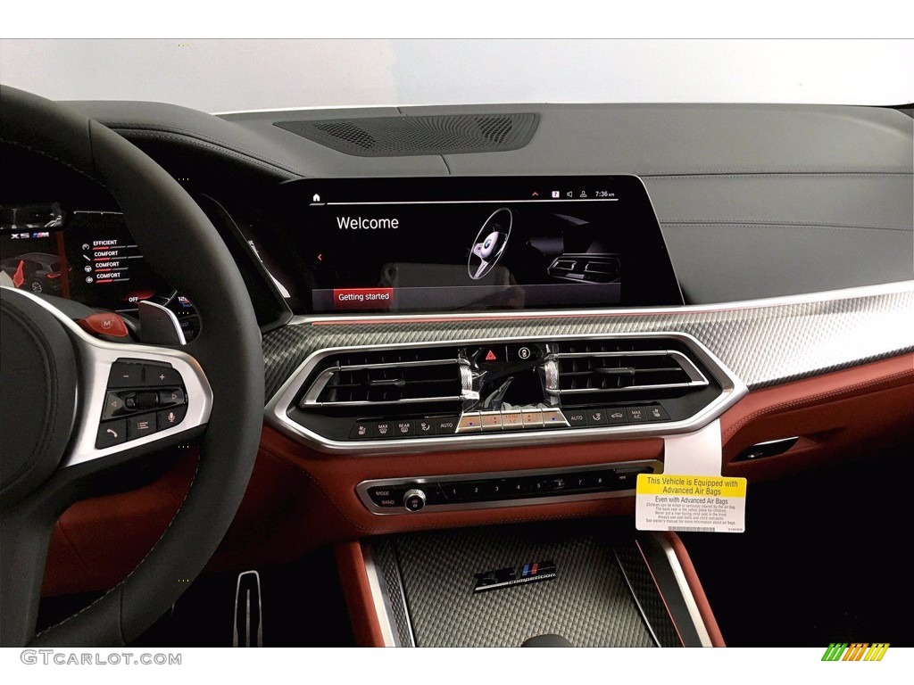2021 BMW X5 M Standard X5 M Model Sakhir Orange/Black Dashboard Photo #139835790