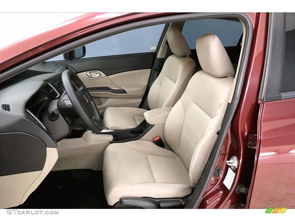 2014 Civic LX Sedan - Crimson Pearl / Gray photo #28