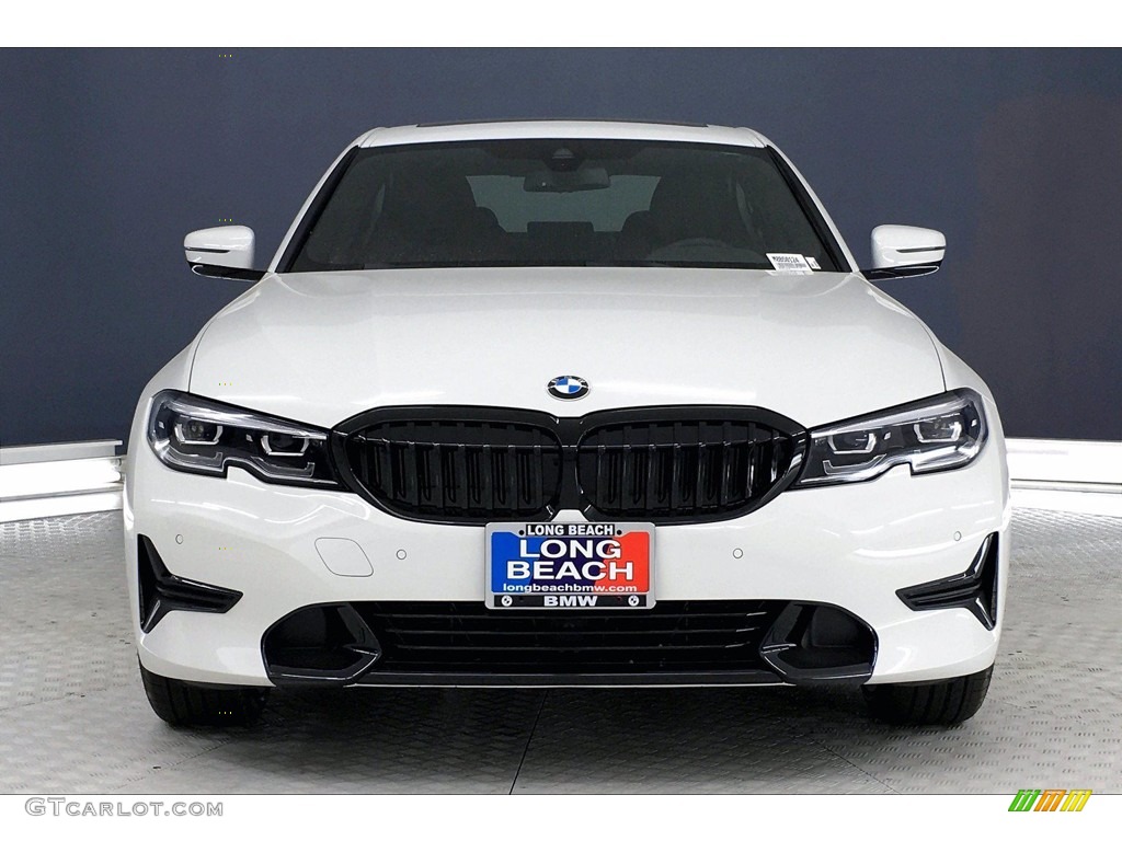 2021 3 Series 330i Sedan - Alpine White / Black photo #2