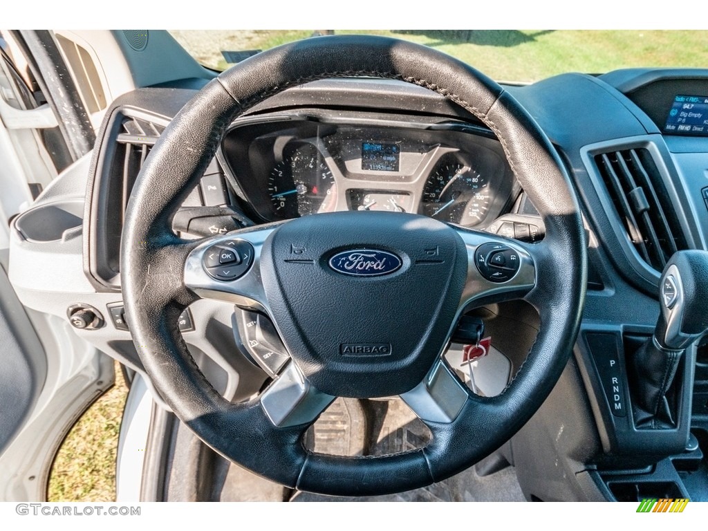 2016 Ford Transit 150 Van XL LR Regular Charcoal Black Steering Wheel Photo #139837545