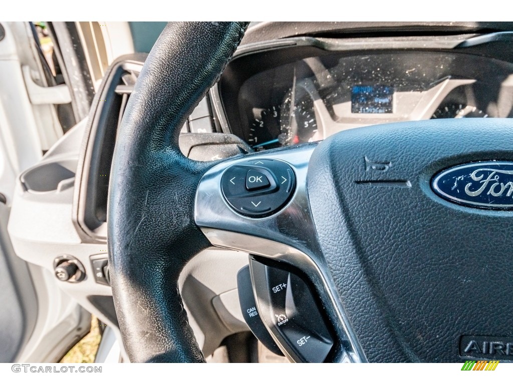 2016 Ford Transit 150 Van XL LR Regular Charcoal Black Steering Wheel Photo #139837548