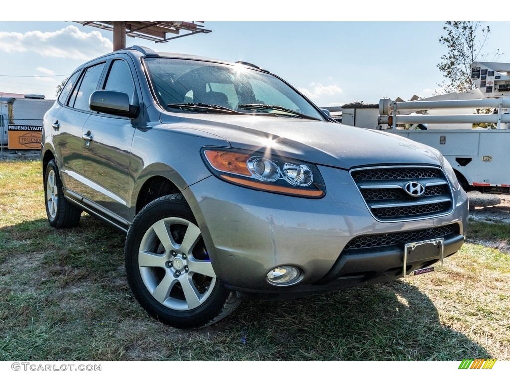 2008 Santa Fe SE 4WD - Silver Blue / Gray photo #1