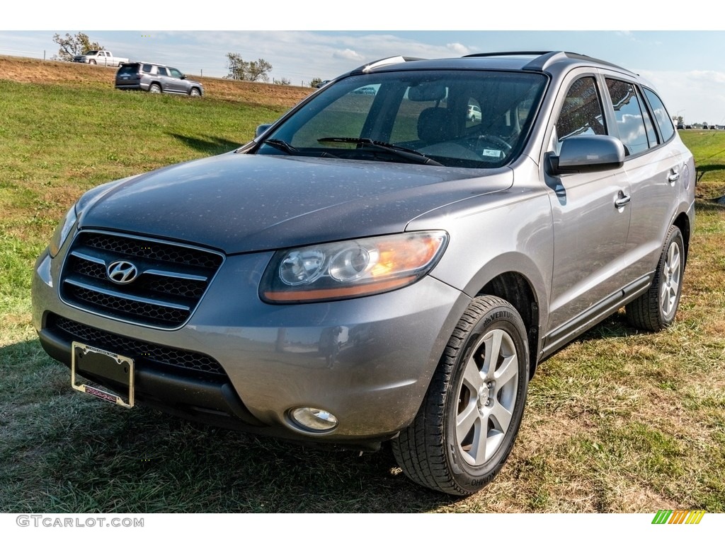 2008 Santa Fe SE 4WD - Silver Blue / Gray photo #8