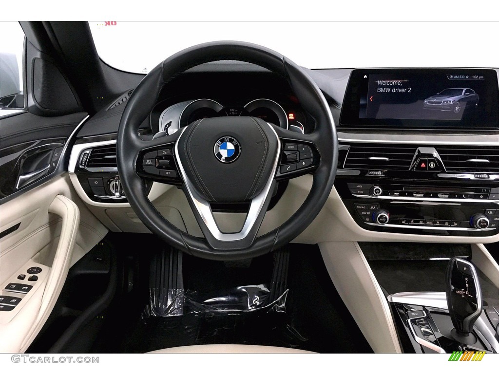 2017 5 Series 540i Sedan - Glacier Silver Metallic / Ivory White photo #4