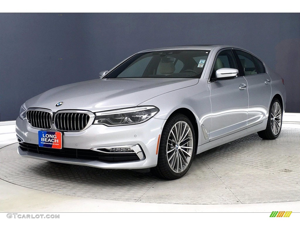 2017 5 Series 540i Sedan - Glacier Silver Metallic / Ivory White photo #12