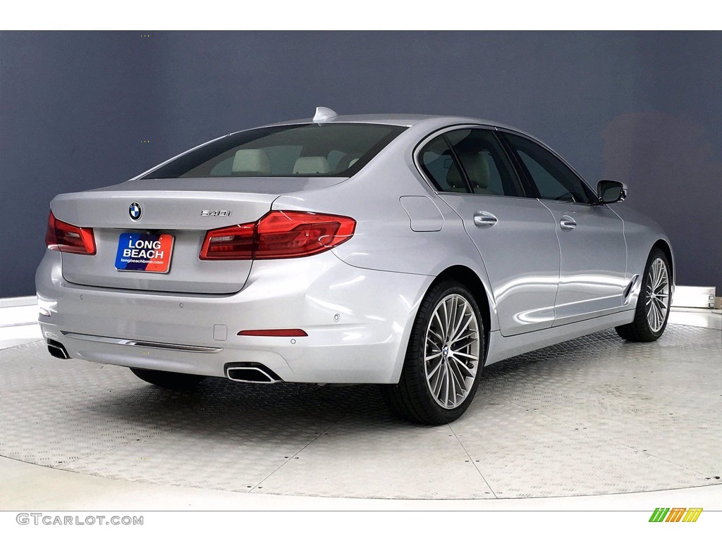 2017 5 Series 540i Sedan - Glacier Silver Metallic / Ivory White photo #13