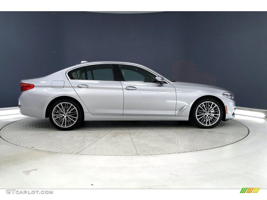 2017 5 Series 540i Sedan - Glacier Silver Metallic / Ivory White photo #14