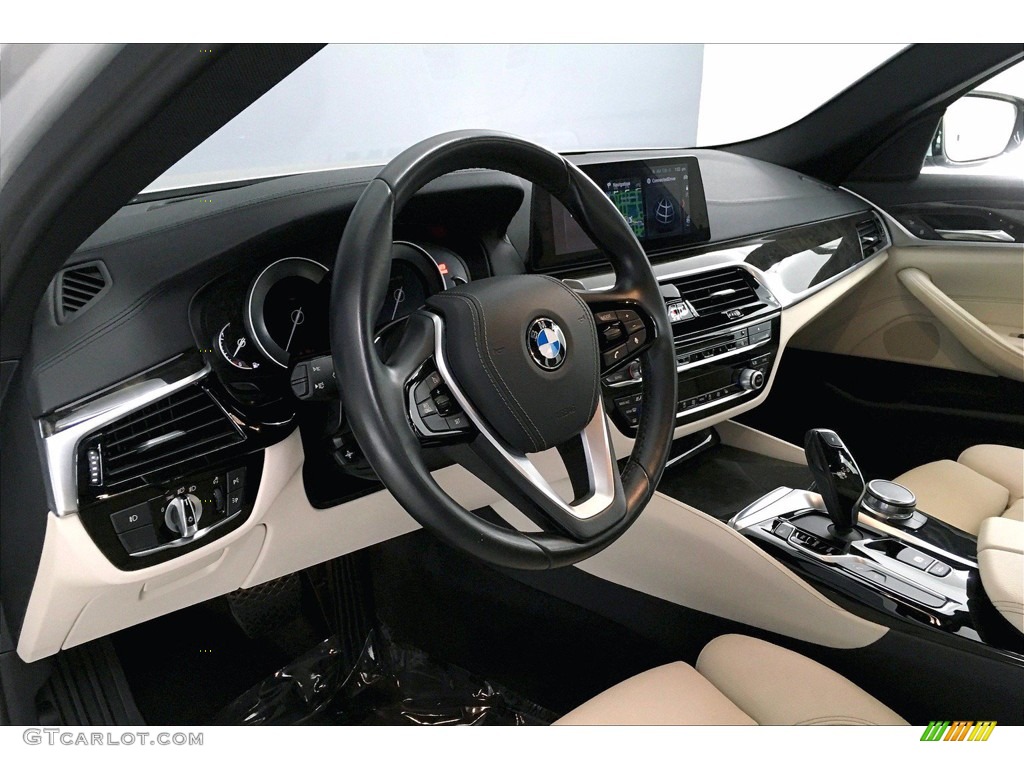 2017 5 Series 540i Sedan - Glacier Silver Metallic / Ivory White photo #21