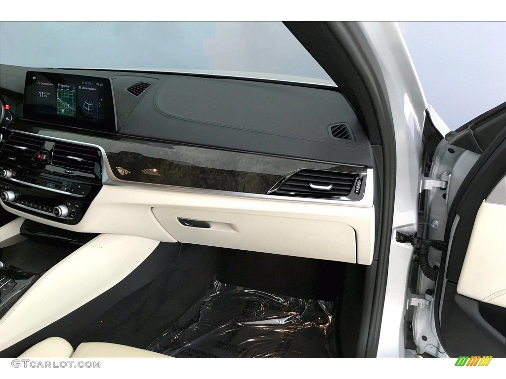 2017 5 Series 540i Sedan - Glacier Silver Metallic / Ivory White photo #22