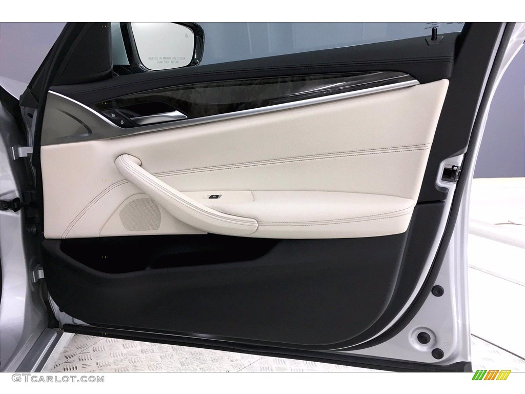 2017 5 Series 540i Sedan - Glacier Silver Metallic / Ivory White photo #24