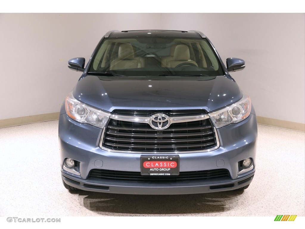 2015 Highlander Limited AWD - Shoreline Blue Pearl / Almond photo #2