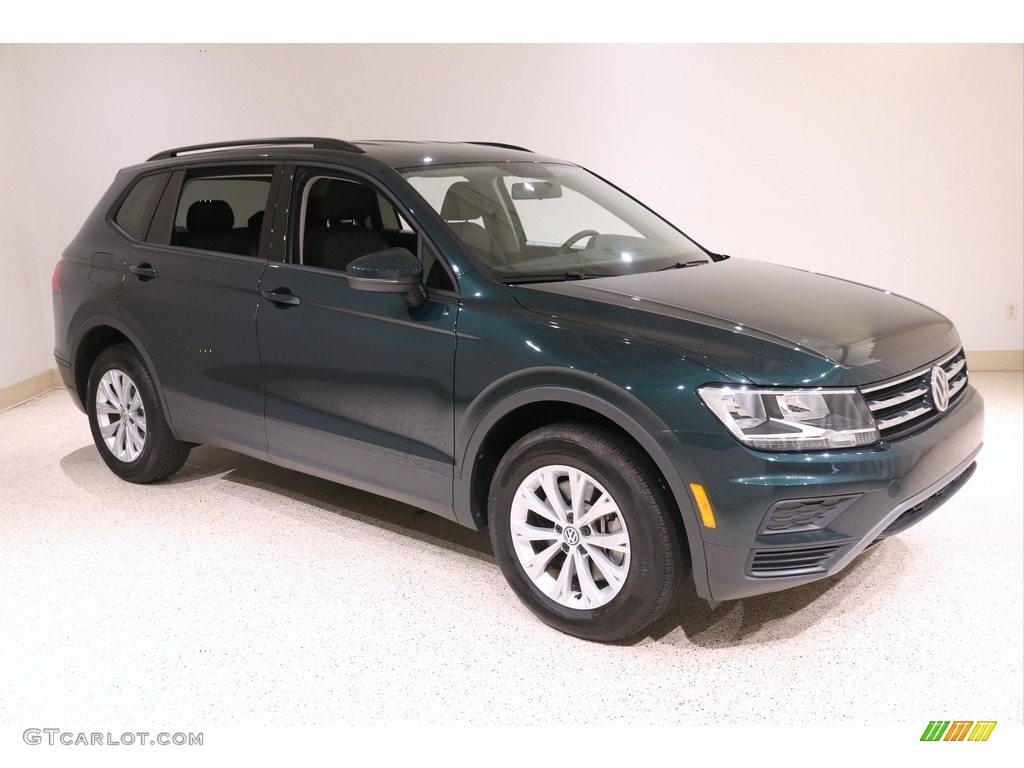 2019 Tiguan S 4MOTION - Dark Moss Green Metallic / Titan Black photo #1