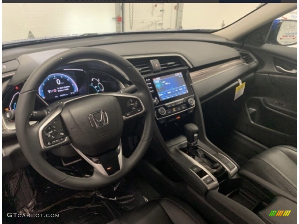 2020 Civic LX Sedan - Aegean Blue Metallic / Black photo #4