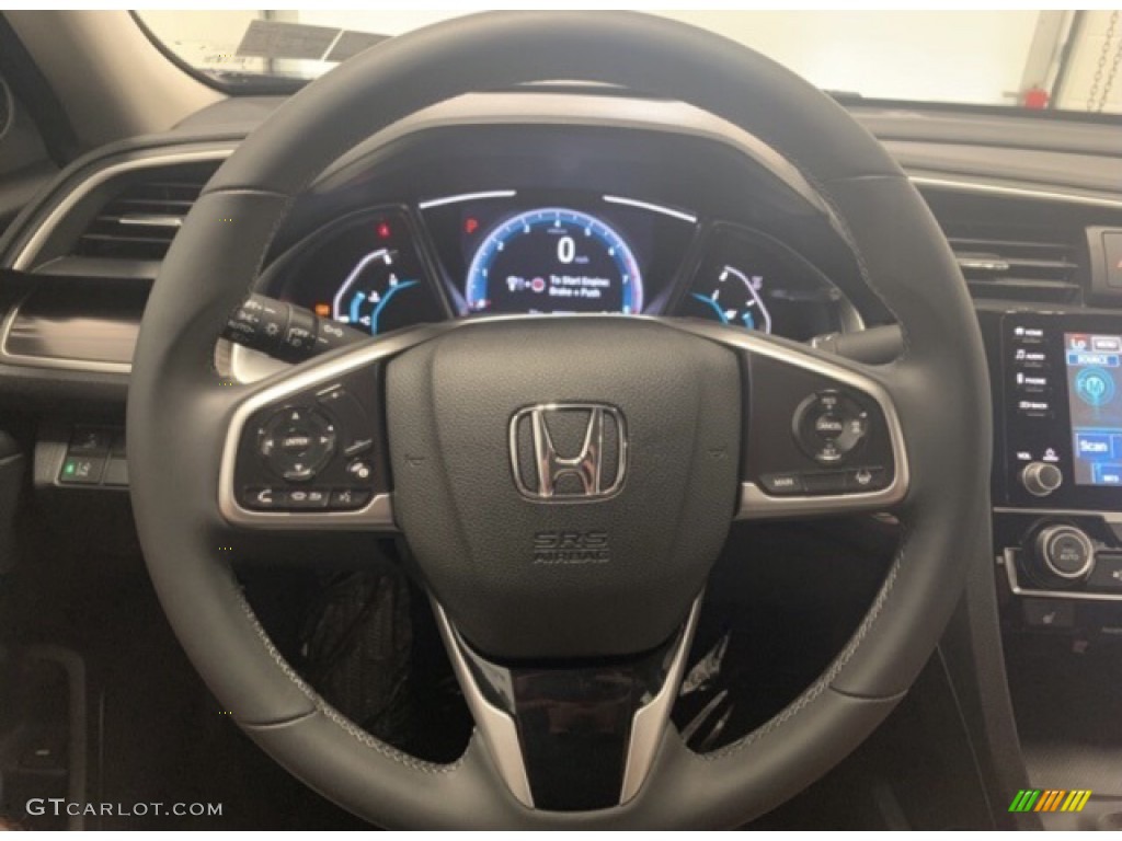 2020 Civic LX Sedan - Aegean Blue Metallic / Black photo #5