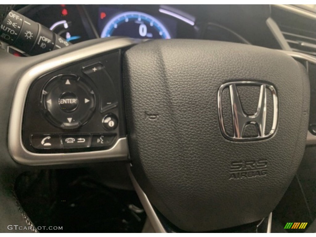 2020 Civic LX Sedan - Aegean Blue Metallic / Black photo #6