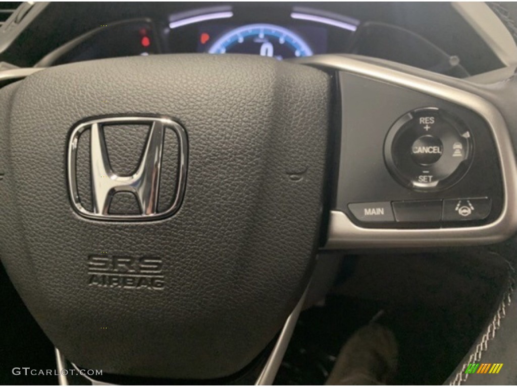 2020 Civic LX Sedan - Aegean Blue Metallic / Black photo #7