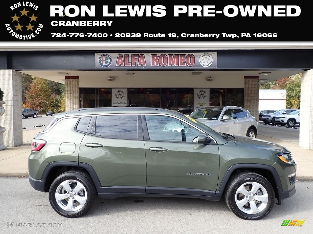 2020 Compass Latitude 4x4 - Olive Green Pearl / Black photo #1