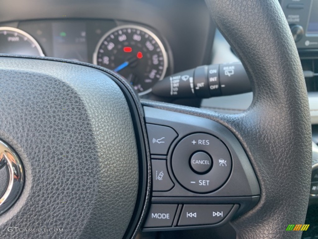 2021 Toyota RAV4 XLE AWD Hybrid Black Steering Wheel Photo #139842943