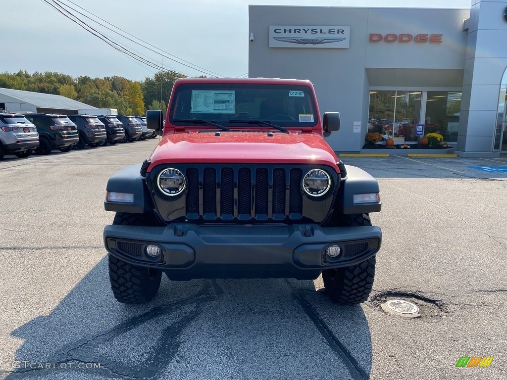 2021 Wrangler Unlimited Willys 4x4 - Firecracker Red / Black photo #7
