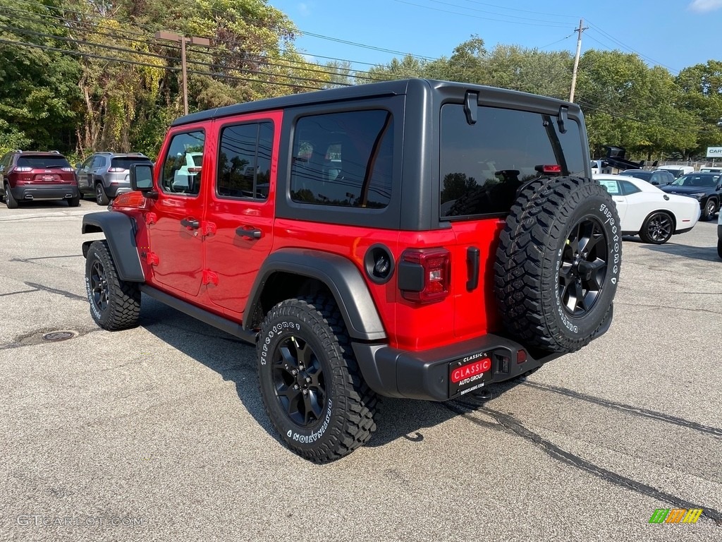 2021 Wrangler Unlimited Willys 4x4 - Firecracker Red / Black photo #9