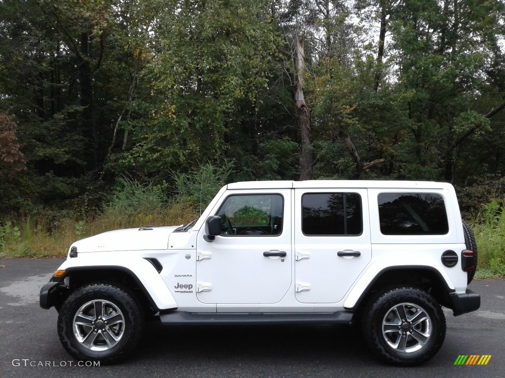 2021 Wrangler Unlimited Sahara 4x4 - Bright White / Dark Saddle/Black photo #1