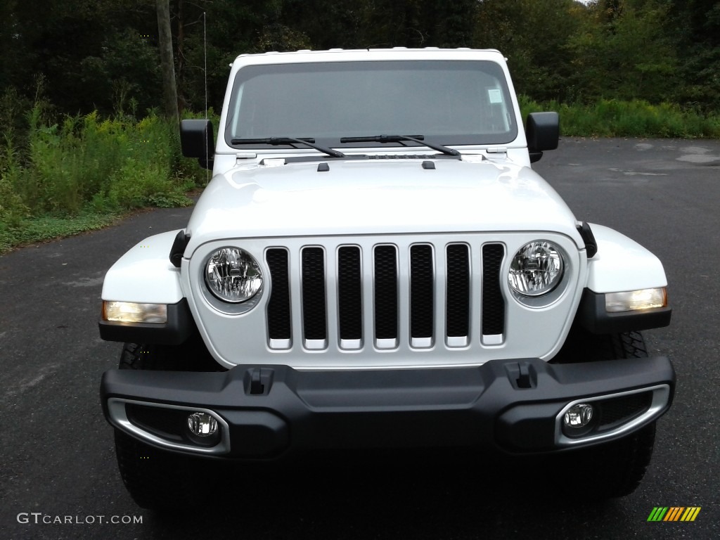 2021 Wrangler Unlimited Sahara 4x4 - Bright White / Dark Saddle/Black photo #3