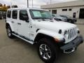 2021 Bright White Jeep Wrangler Unlimited Sahara 4x4  photo #3