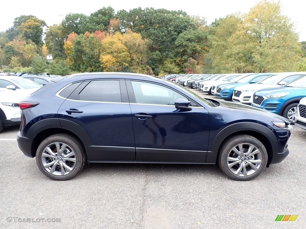 Deep Crystal Blue Mica 2021 Mazda CX-30 Premium AWD Exterior Photo #139845015