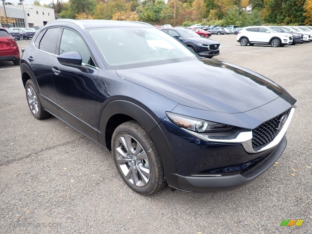 Deep Crystal Blue Mica 2021 Mazda CX-30 Premium AWD Exterior Photo #139845066