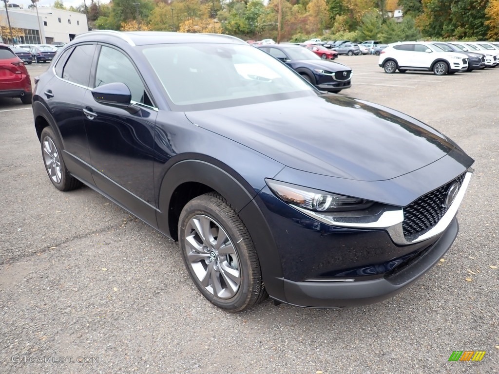 2021 CX-30 Premium AWD - Deep Crystal Blue Mica / Black photo #3