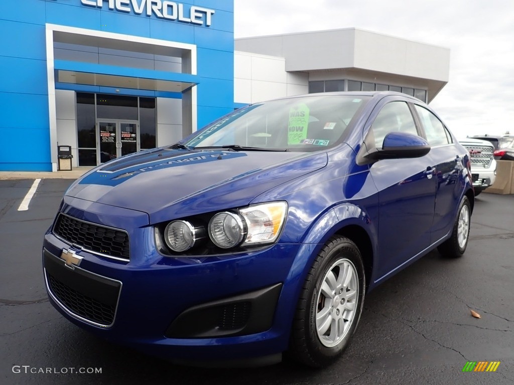 2014 Sonic LT Sedan - Blue Topaz Metallic / Jet Black/Dark Titanium photo #2