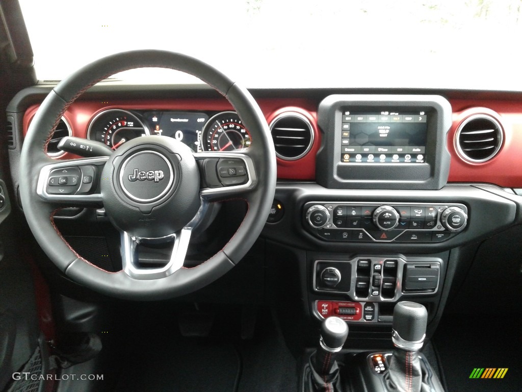 2021 Jeep Gladiator Rubicon 4x4 Black Dashboard Photo #139845276