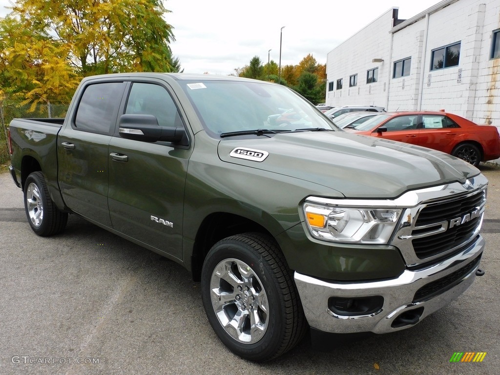 Olive Green Pearl 2021 Ram 1500 Big Horn Crew Cab 4x4 Exterior Photo #139845291