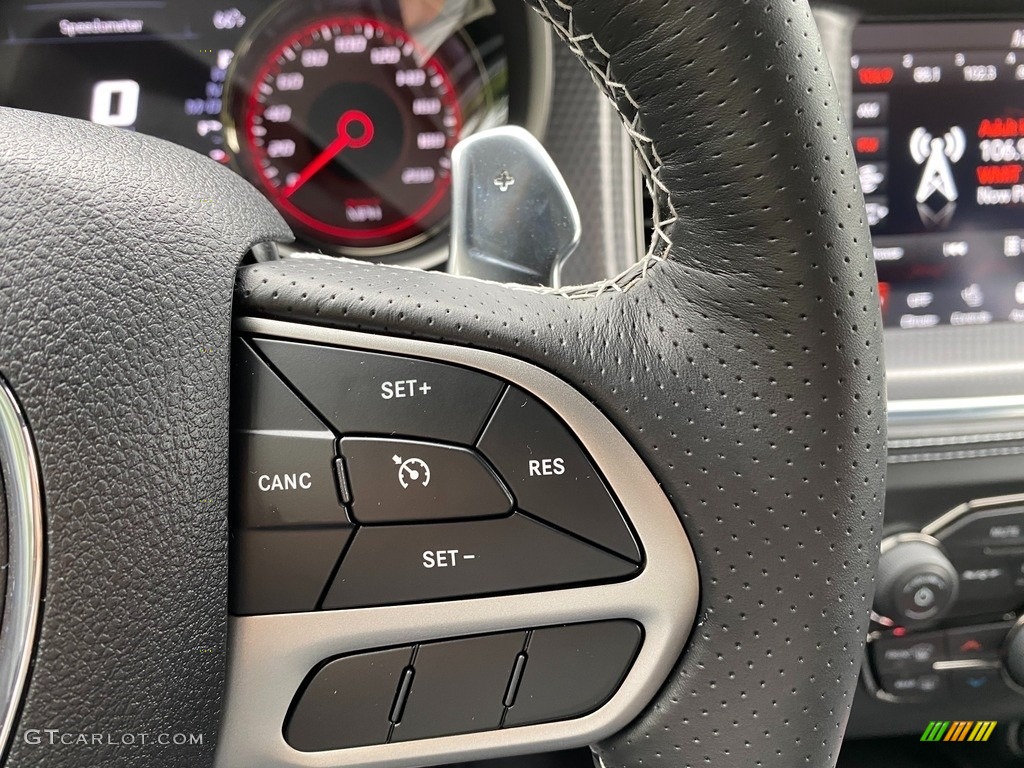 2020 Dodge Charger SRT Hellcat Widebody Black Steering Wheel Photo #139846085