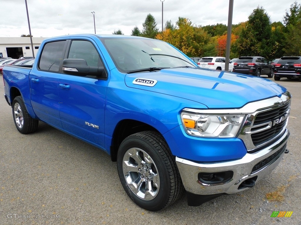 Hydro Blue Pearl 2021 Ram 1500 Big Horn Crew Cab 4x4 Exterior Photo #139846143