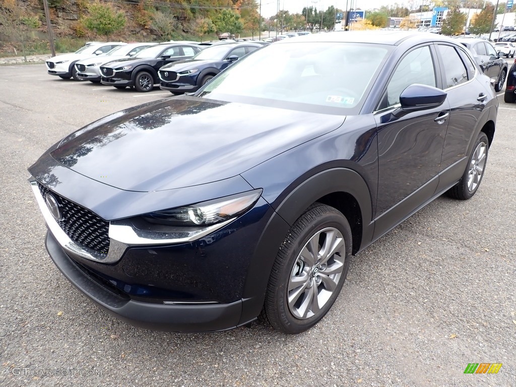 2021 CX-30 Preferred AWD - Deep Crystal Blue Mica / Black photo #5