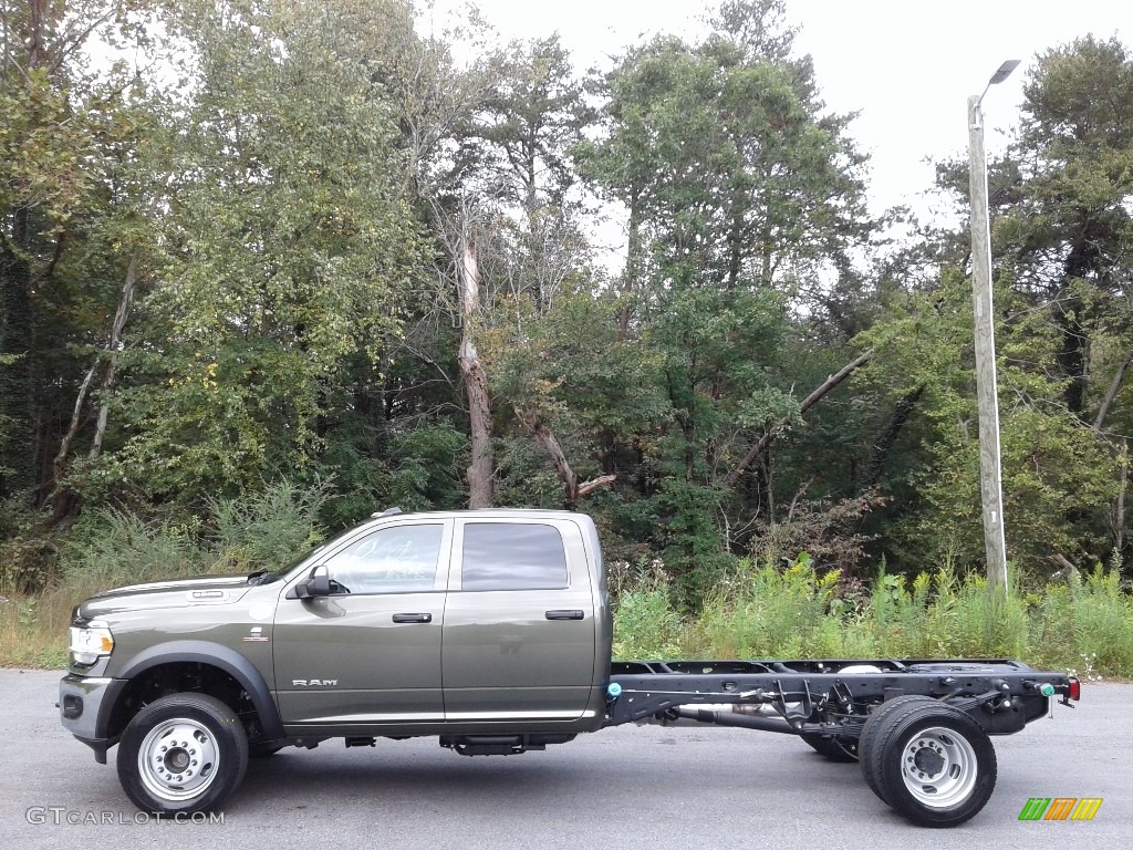2020 5500 Tradesman Crew Cab 4x4 Chassis - Olive Green Pearl / Black/Diesel Gray photo #1