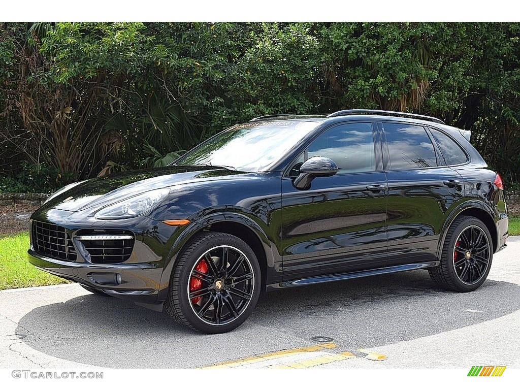 Jet Black Metallic 2014 Porsche Cayenne Turbo S Exterior Photo #139848761