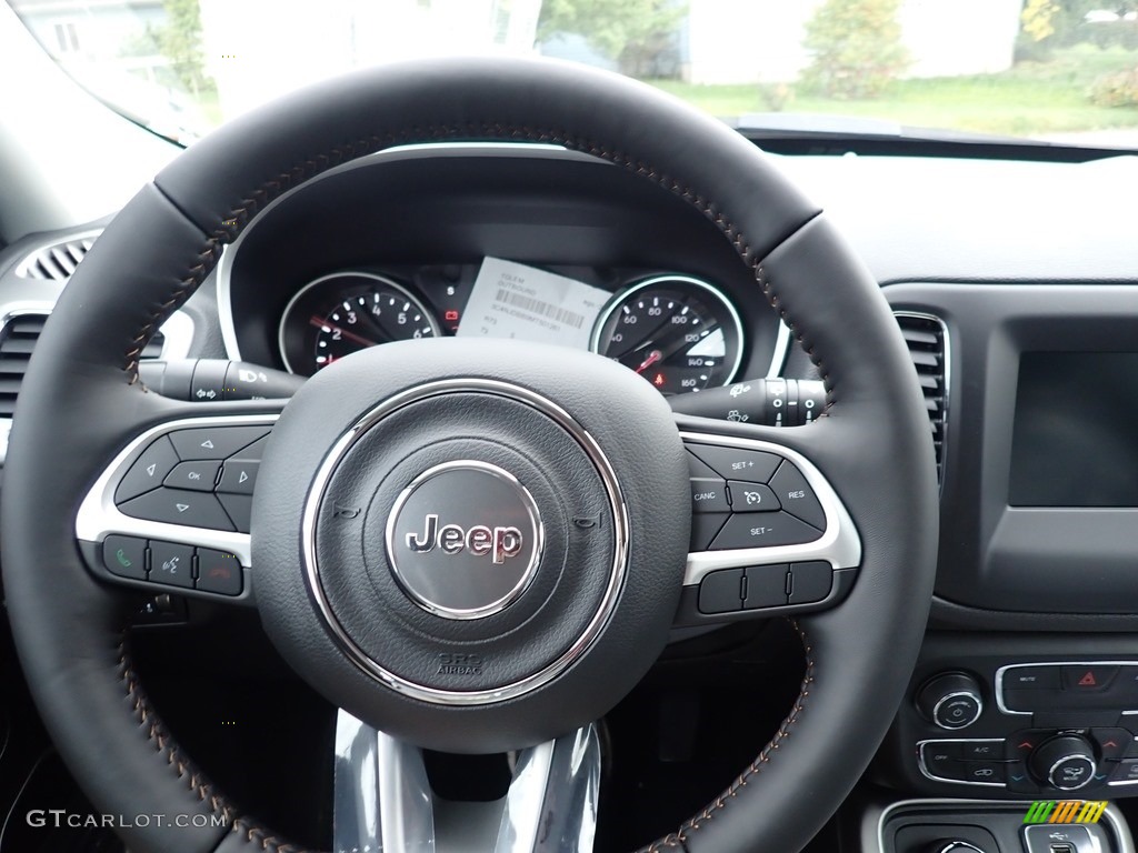 2021 Jeep Compass Latitude 4x4 Black Steering Wheel Photo #139849109