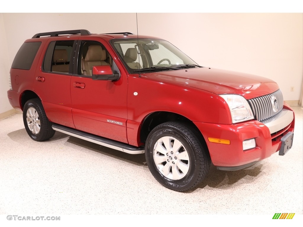 2010 Mountaineer V6 AWD - Sangria Red Metallic / Camel photo #1