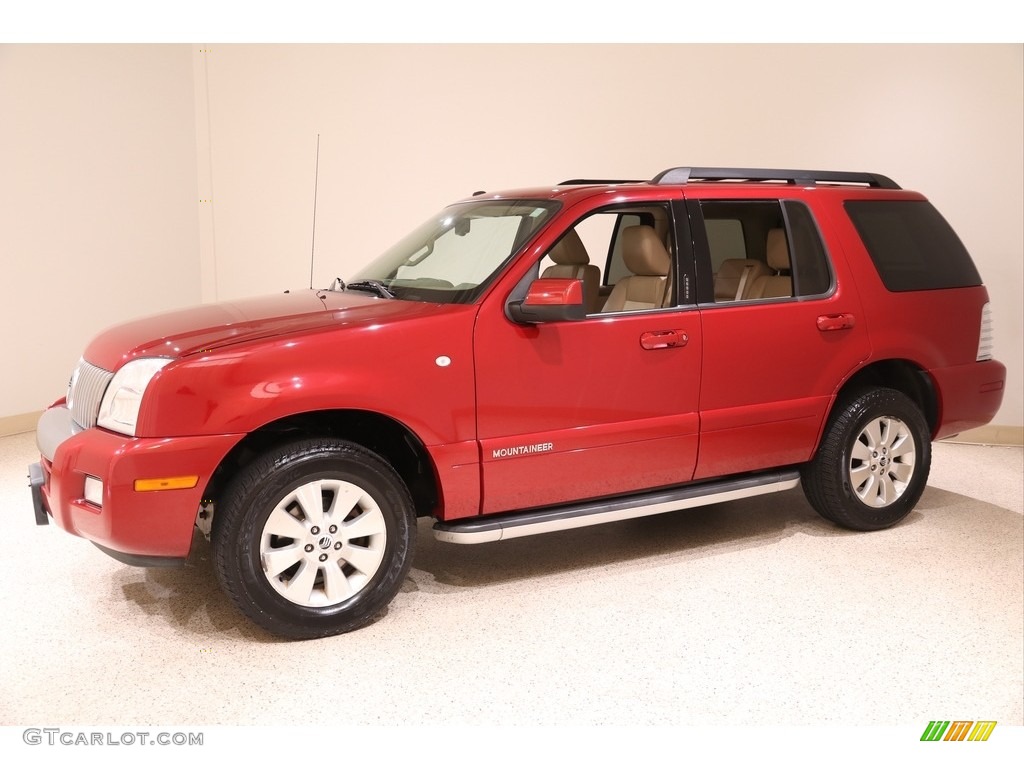 2010 Mountaineer V6 AWD - Sangria Red Metallic / Camel photo #3