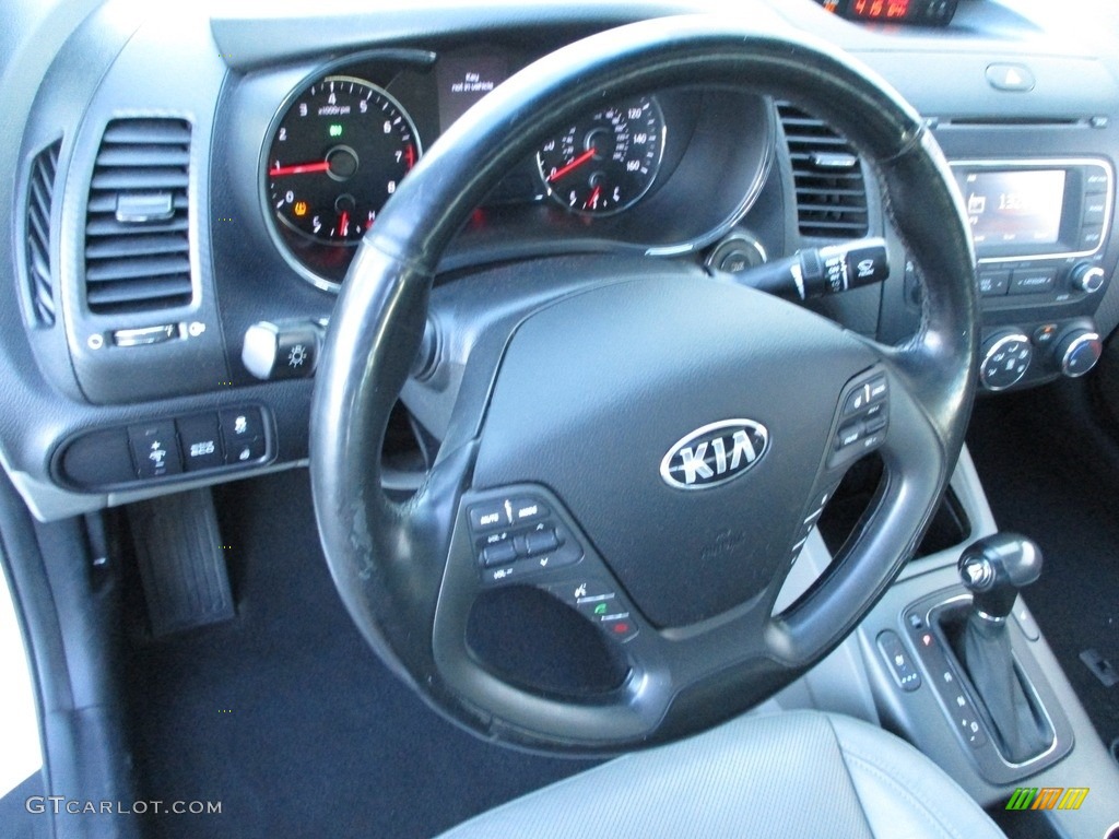 2014 Kia Forte EX Black Steering Wheel Photo #139852594