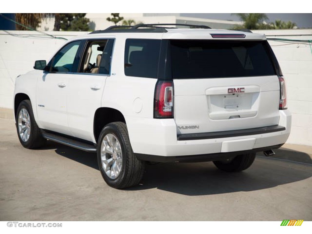 2018 Yukon SLT - White Frost Tricoat / Cocoa/Dune photo #2