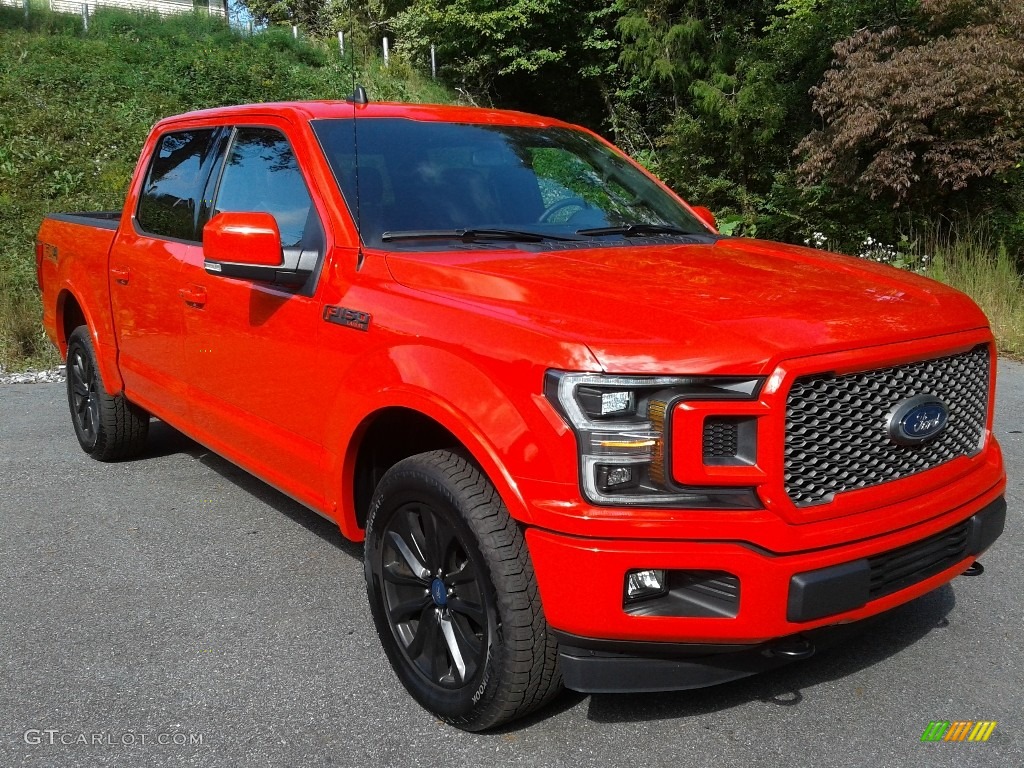 2020 F150 Lariat SuperCrew 4x4 - Race Red / Sport Special Edition Black/Red photo #5