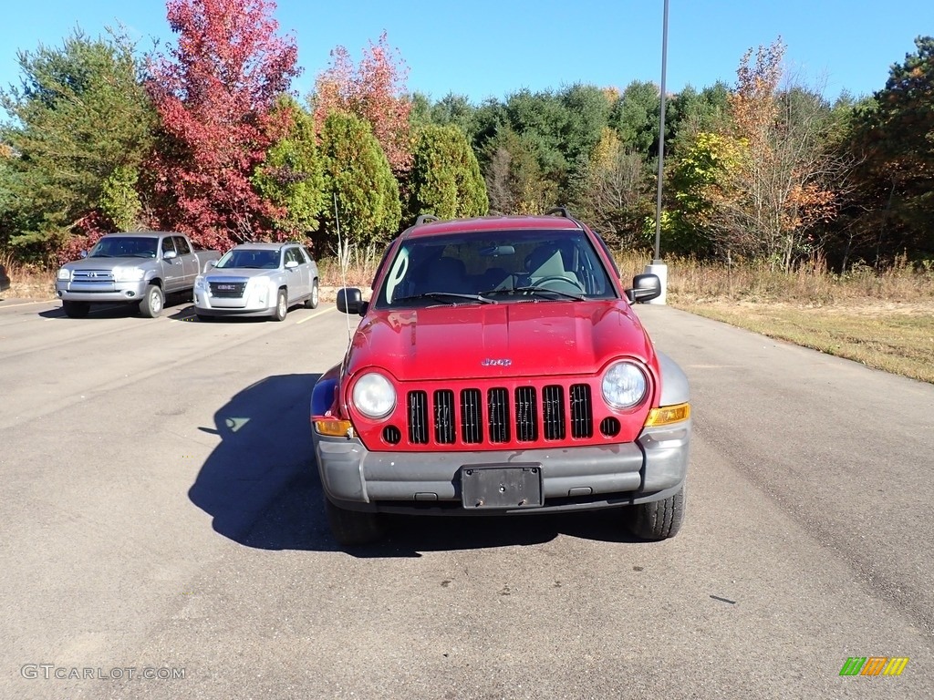 2007 Liberty Sport 4x4 - Inferno Red Crystal Pearl / Medium Slate Gray photo #4