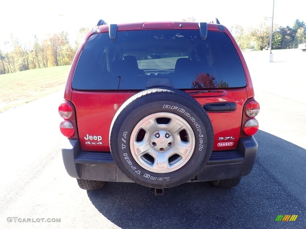 2007 Liberty Sport 4x4 - Inferno Red Crystal Pearl / Medium Slate Gray photo #8