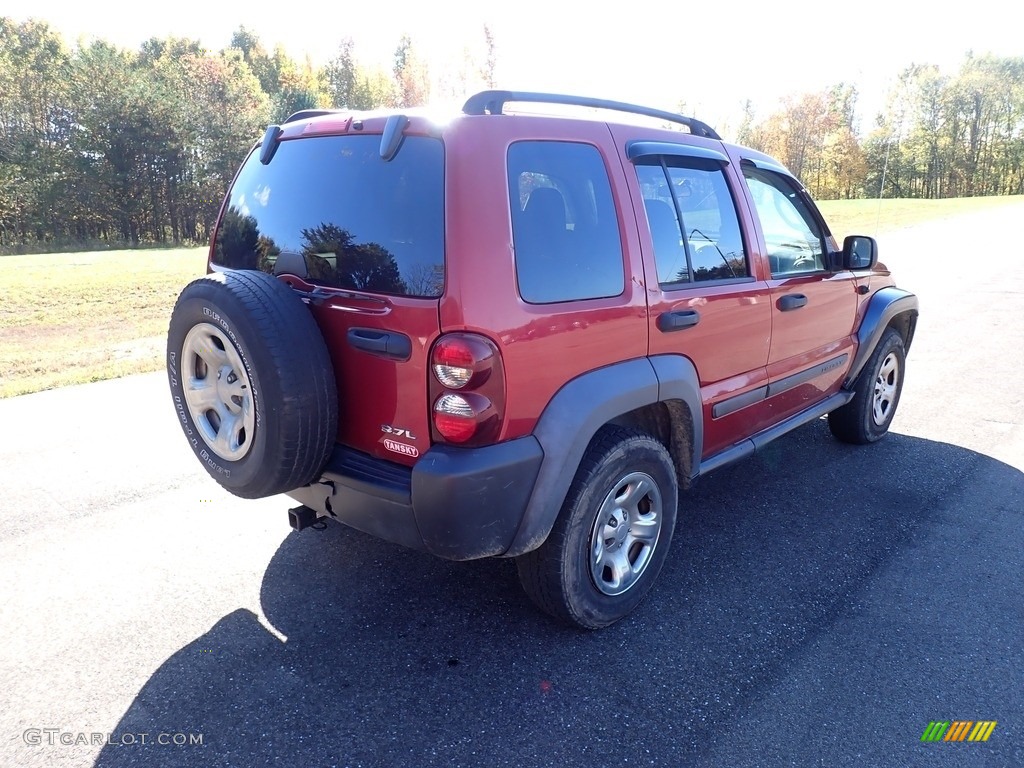 2007 Liberty Sport 4x4 - Inferno Red Crystal Pearl / Medium Slate Gray photo #11