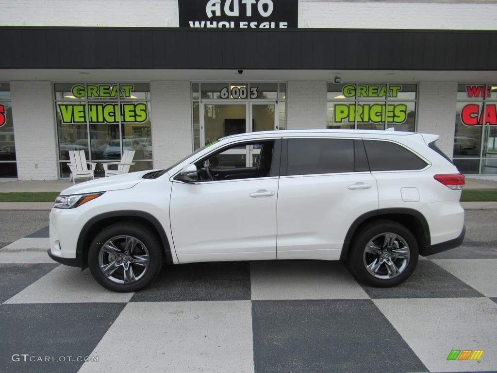 2019 Highlander Limited Platinum - Blizzard Pearl White / Black photo #1